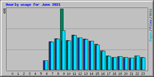 Hourly usage for June 2021